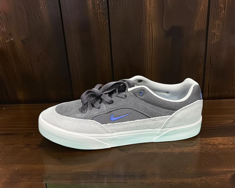 Nike SB Men’s Size 8 Gray White Blue Suede Skateboarding Shoes Sneakers NIB